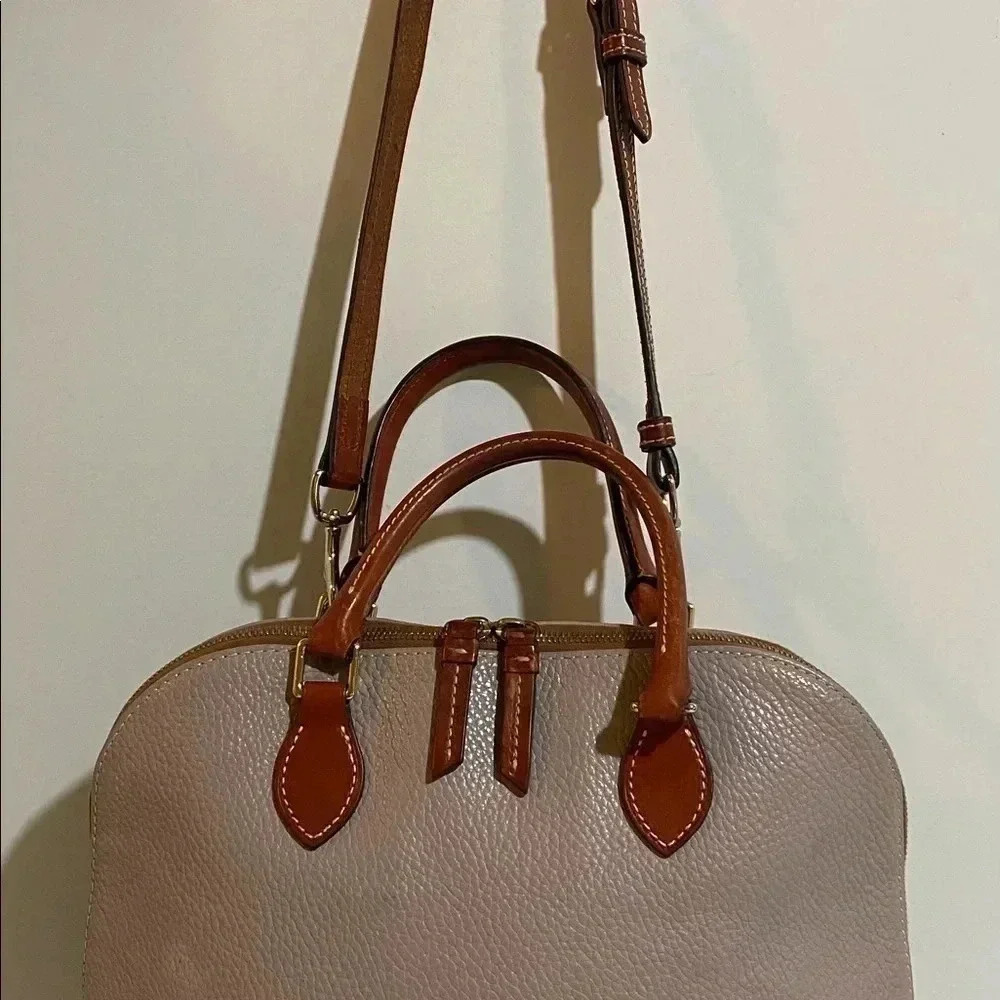 Dooney Bourke vintage grey leather satchel handbag - Picture 16 of 16